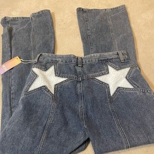 Womens NWT Bootcut Starry Jeans